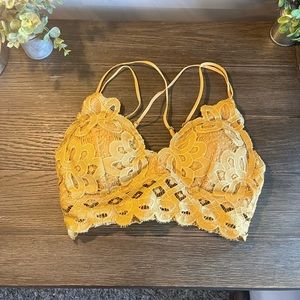 mustard bralette NWOT